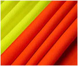 %80 fosforlu polyester ve %20 pamuktan yapılmış fosforlu kumaş